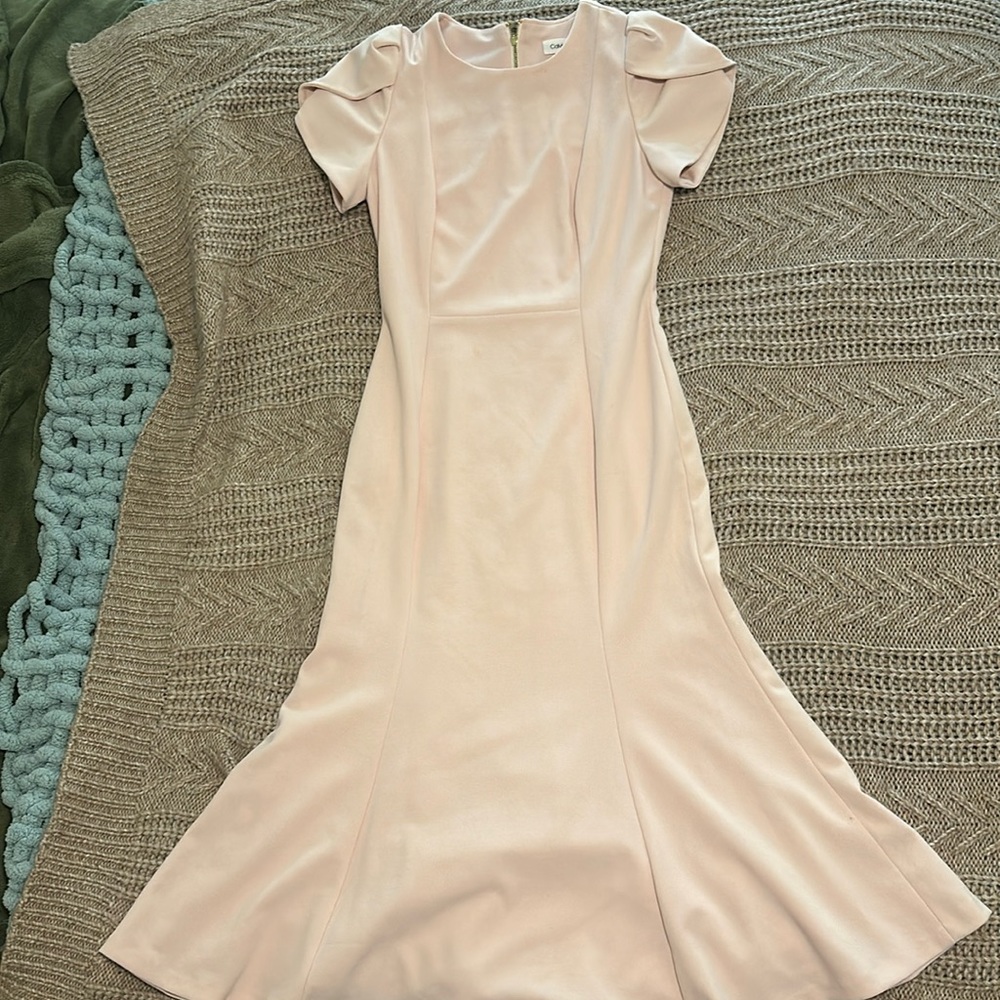 Calvin Klein powder pink dress